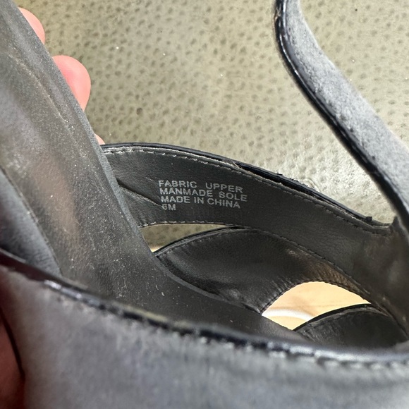 Grey Caged Platform Heels with Black Trim, Size 6 - Picture 6 of 10